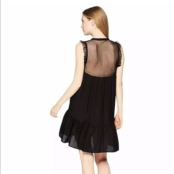 VOLCOM Mesh Polka Dot Ruffle See Y’ Around Dress - Picture 4 of 6